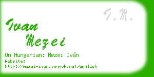 ivan mezei business card